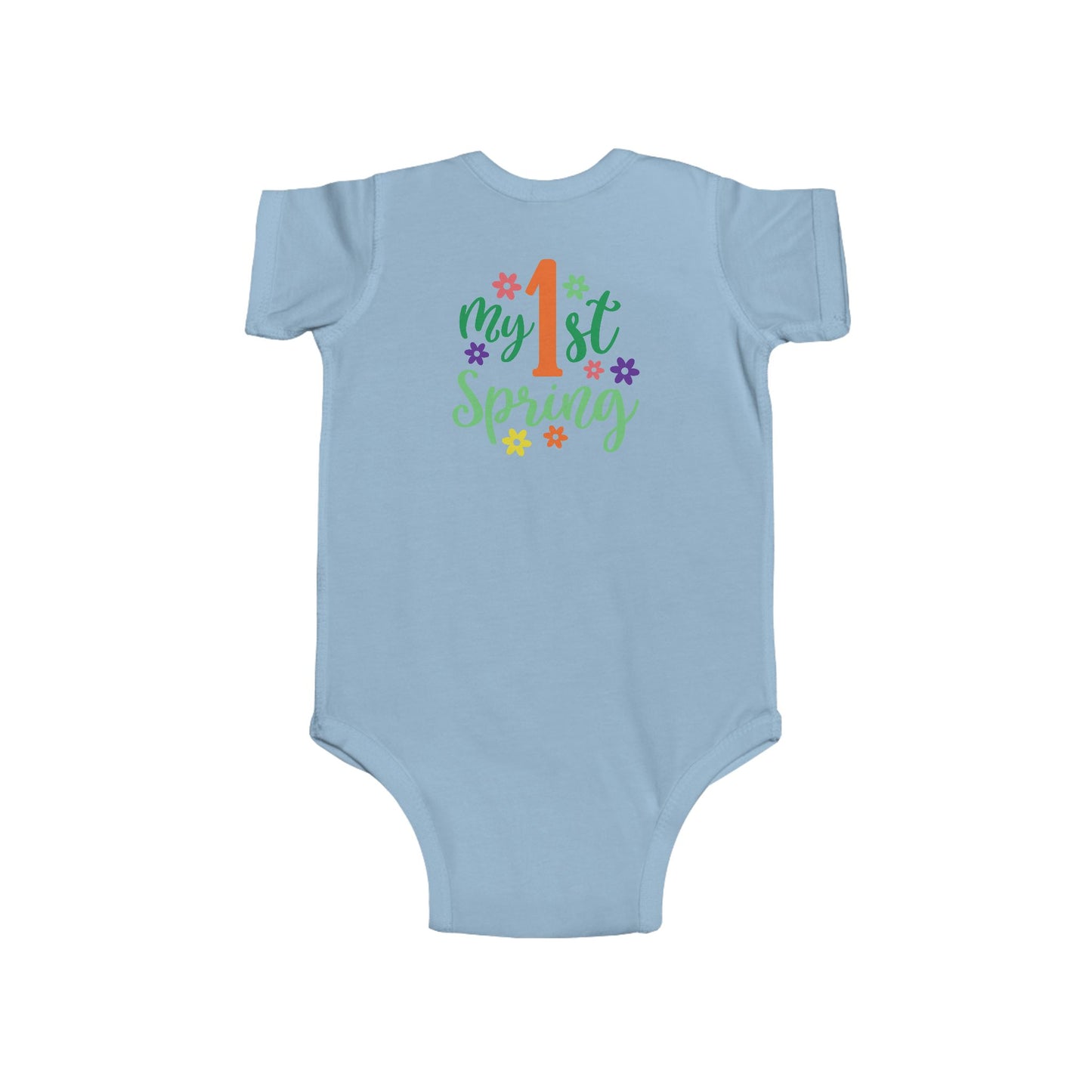 Baby Bodysuit — "My 1st Spring" Floral First-Spring Onesie