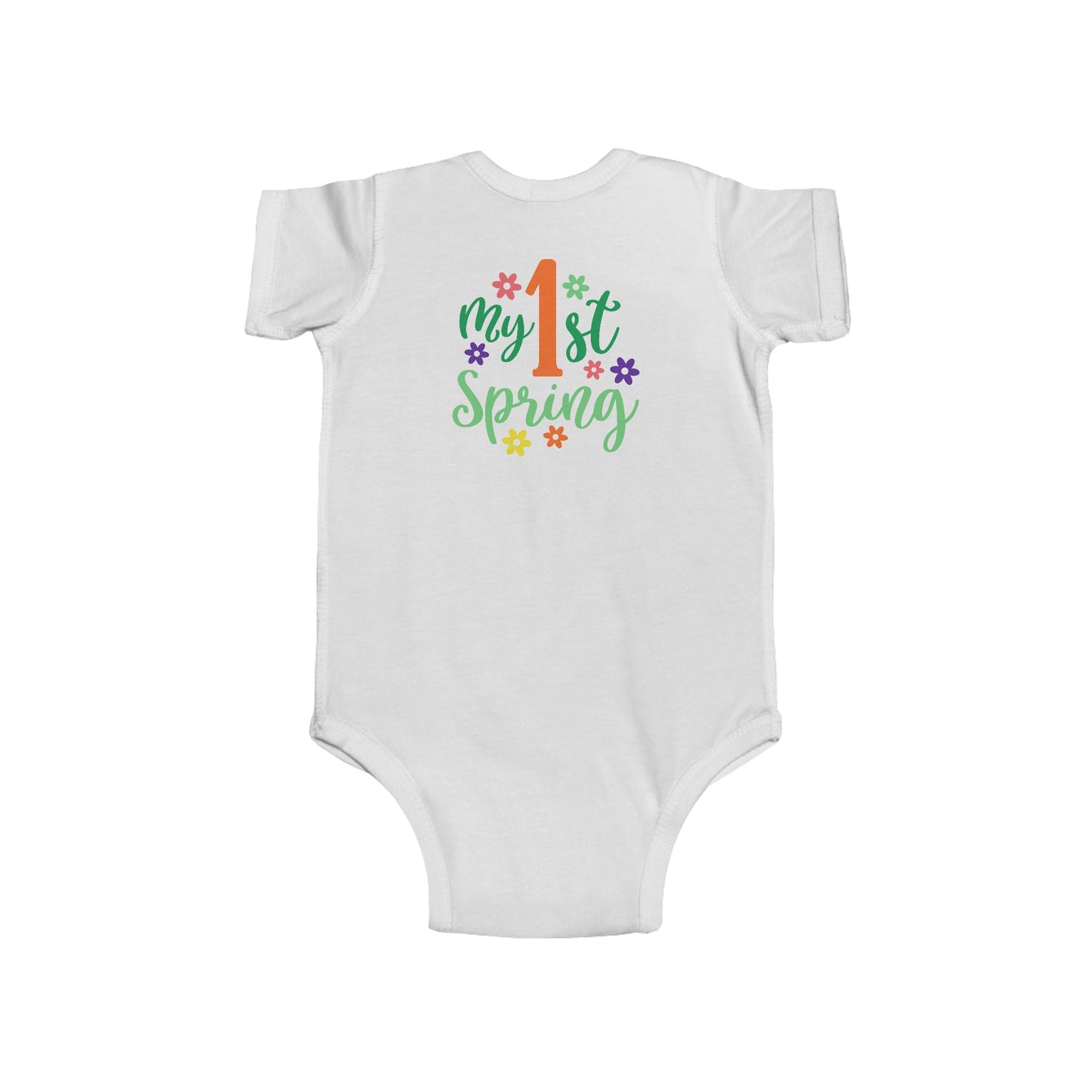 Baby Bodysuit — "My 1st Spring" Floral First-Spring Onesie