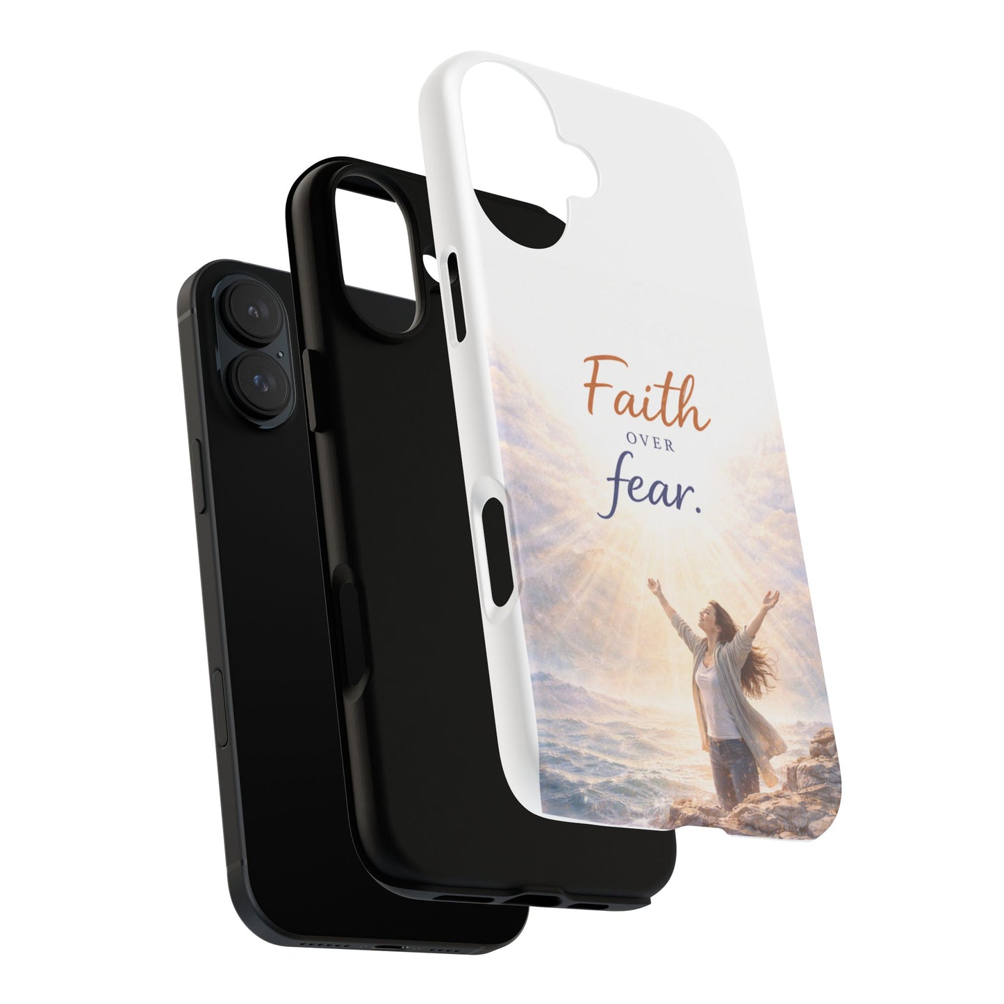 Faith Over Fear Phone Case — Inspirational Christian iPhone Cover