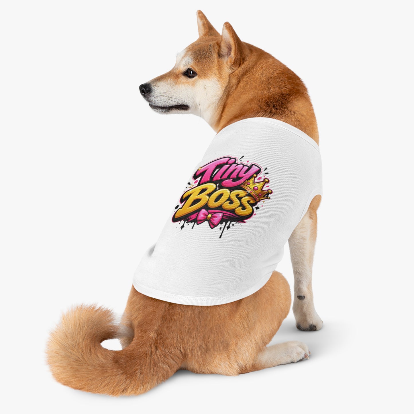 Tiny Boss Pet Tank Top — Cute Crown Dog Cat Tee