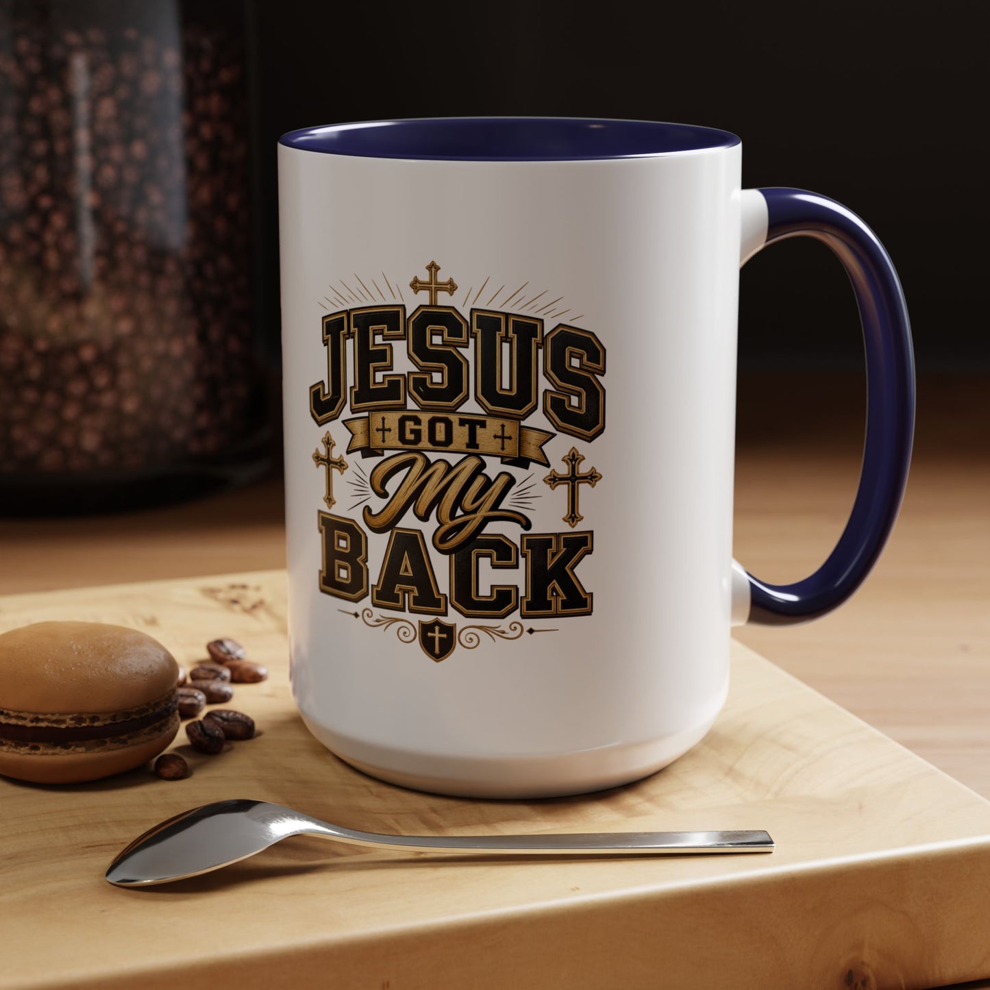 Jesus Got My Back Accent Coffee Mug – Faith Prayer Christian Gift (11/15oz)