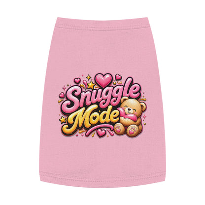 Snuggle Mode Pet Tank Top — Cute Teddy Heart Dog & Cat Shirt