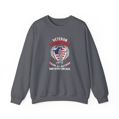 Veteran Tribute Thank My Brothers Who Never Came Back Sweatshirt