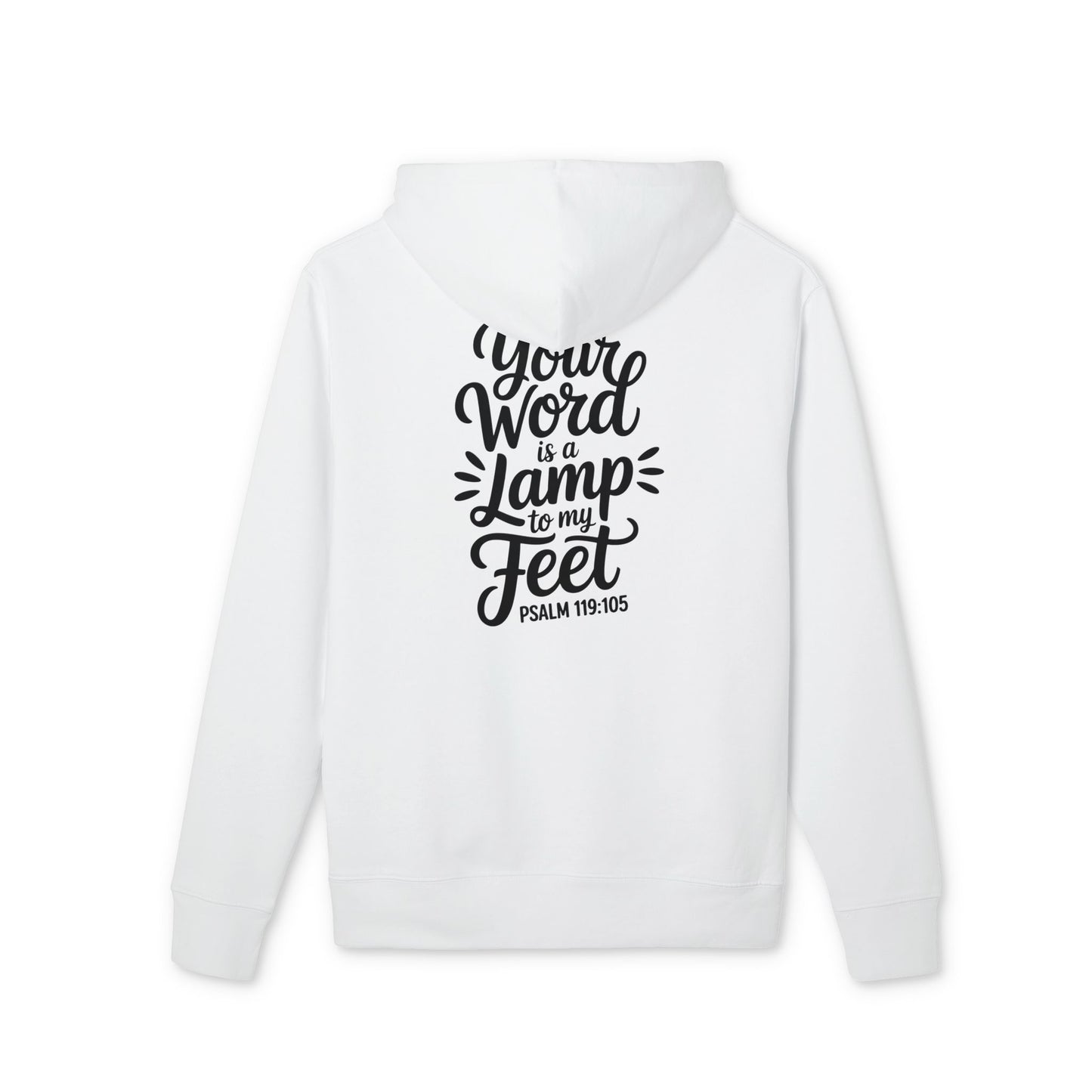 Hoodie — "Your Word Is a Lamp to My Feet" Bible Verse Pullover
