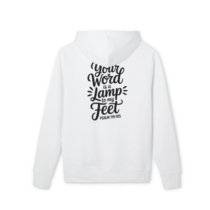 Hoodie — "Your Word Is a Lamp to My Feet" Bible Verse Pullover