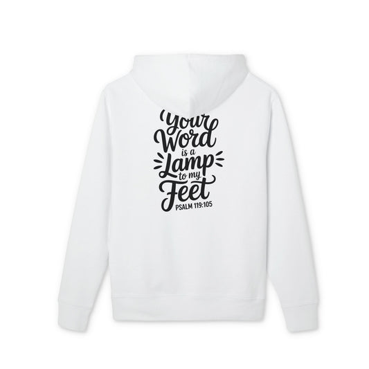 Hoodie — "Your Word Is a Lamp to My Feet" Bible Verse Pullover