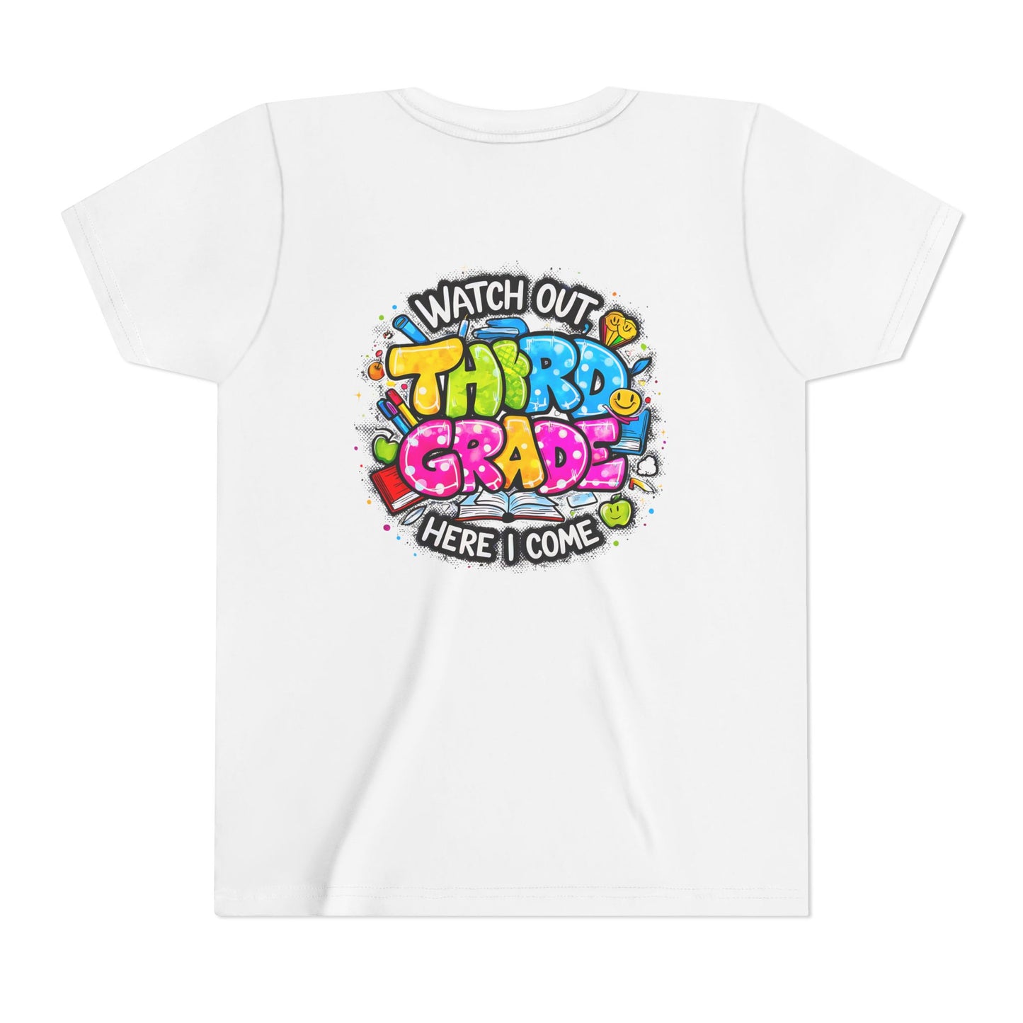Third Grade Kids T‑Shirt — "Watch Out Third Grade Here I Come" Back-to-School Tee