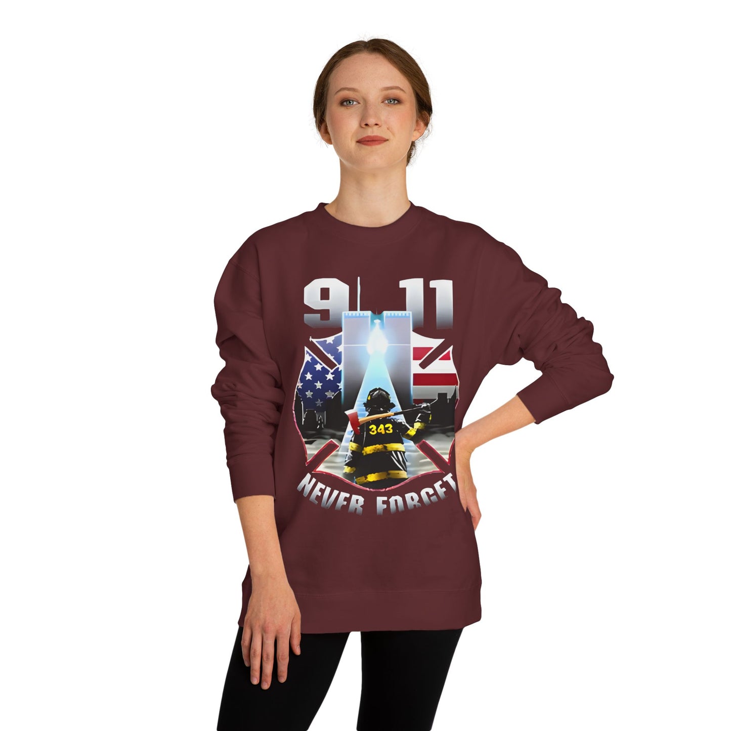 9/11 Never Forget Firefighter Tribute Sweatshirt