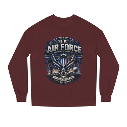Air Force Crewneck Sweatshirt - U.S. Military Emblem Graphic