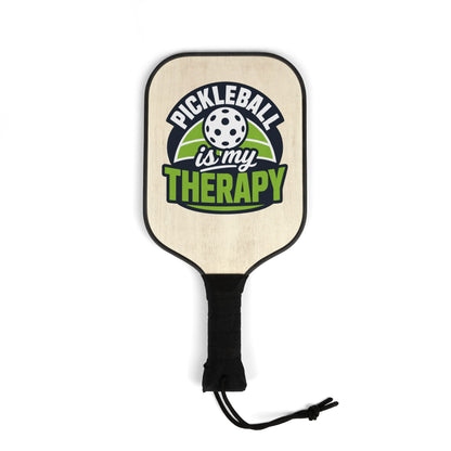 Pickleball Paddle Set – “Pickleball Is My Therapy” Paddle & Balls Kit