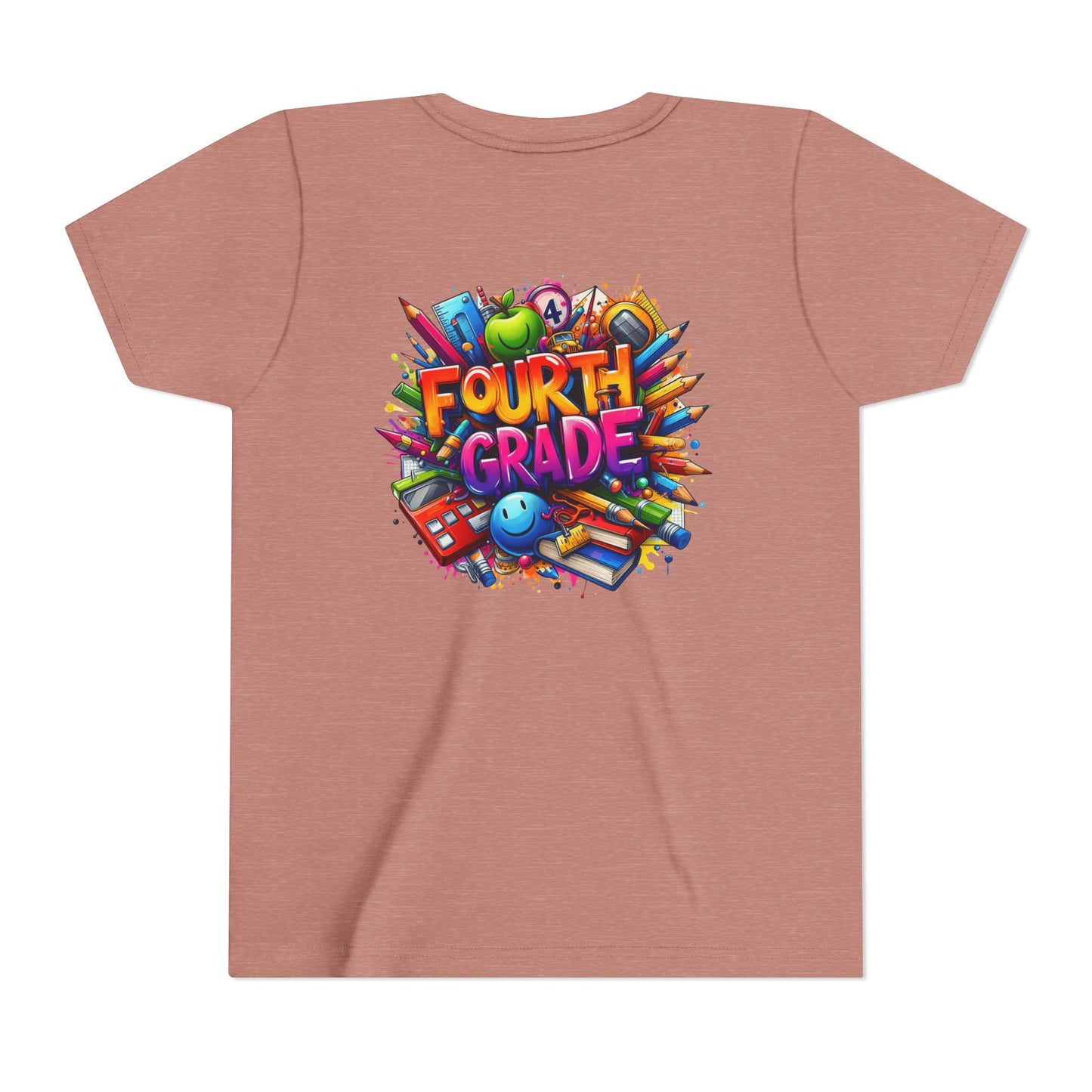 Fourth Grade Youth T‑Shirt – Colorful School Supplies Back to School Tee