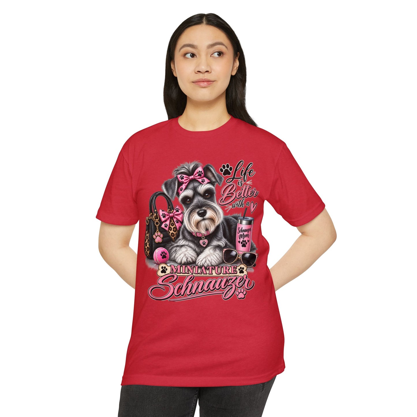 Miniature Schnauzer T-Shirt — "Life’s Better with a Miniature Schnauzer" Cute Dog Tee