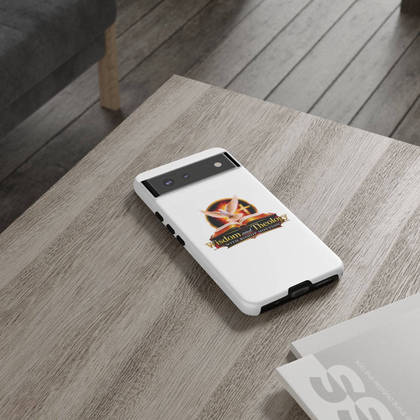 Wisdom and Theology Phone Case — Christian Dove & Cross Protective Tough Case