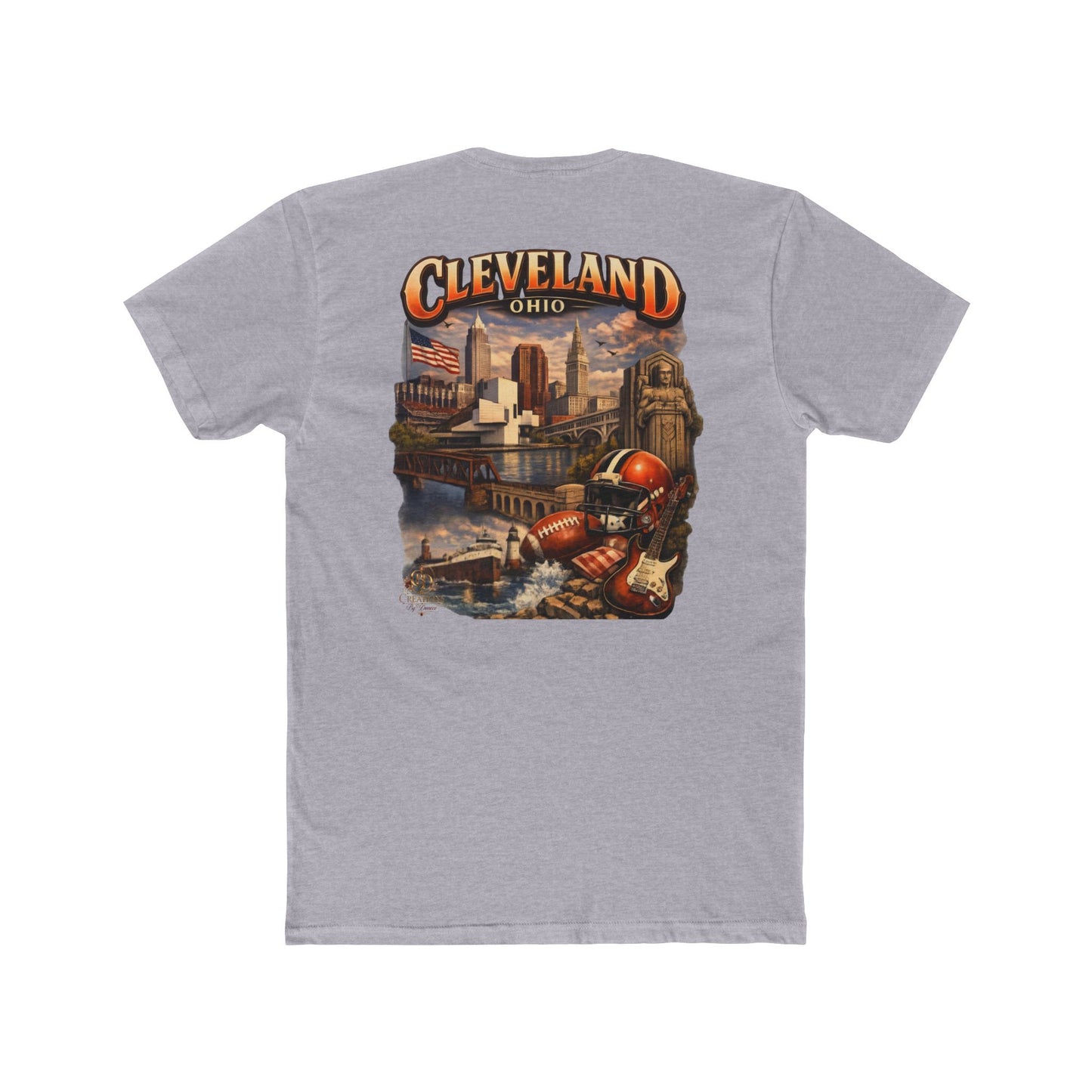Cleveland Ohio Vintage Football Cityscape T-Shirt