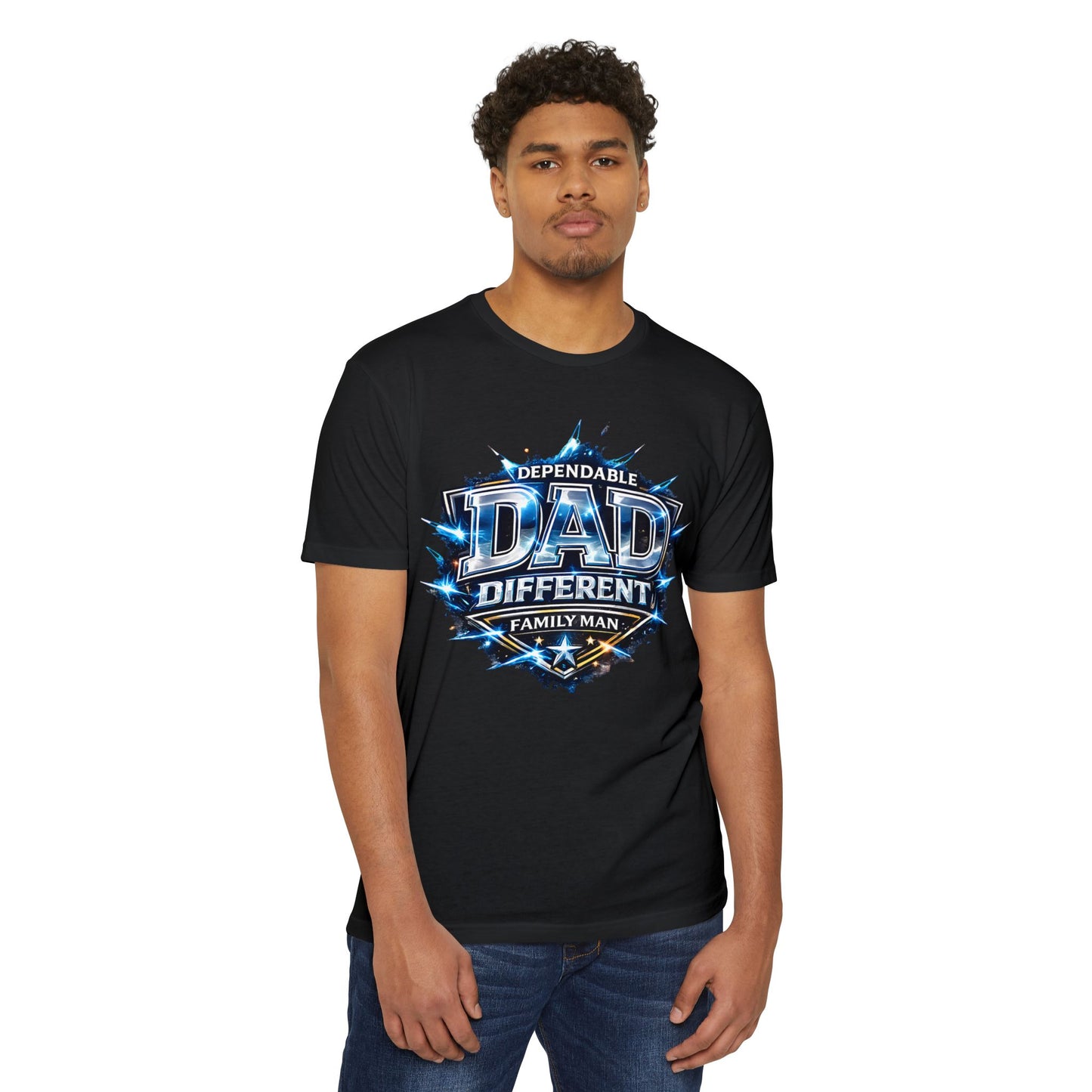 Dependable Dad Graphic T-Shirt — "Dependable Dad Different Family Man"