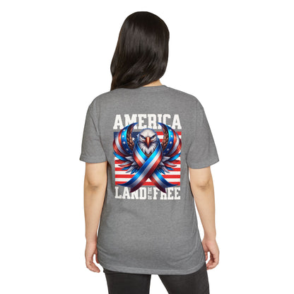 America Land of the Free Eagle Ribbon T-Shirt