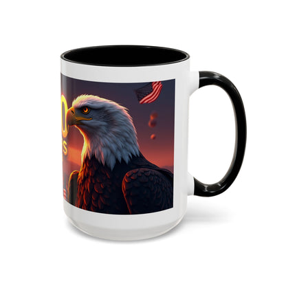 250 Years 1776–2026 Eagle Coffee Mug — Patriotic Anniversary 250th USA Celebration