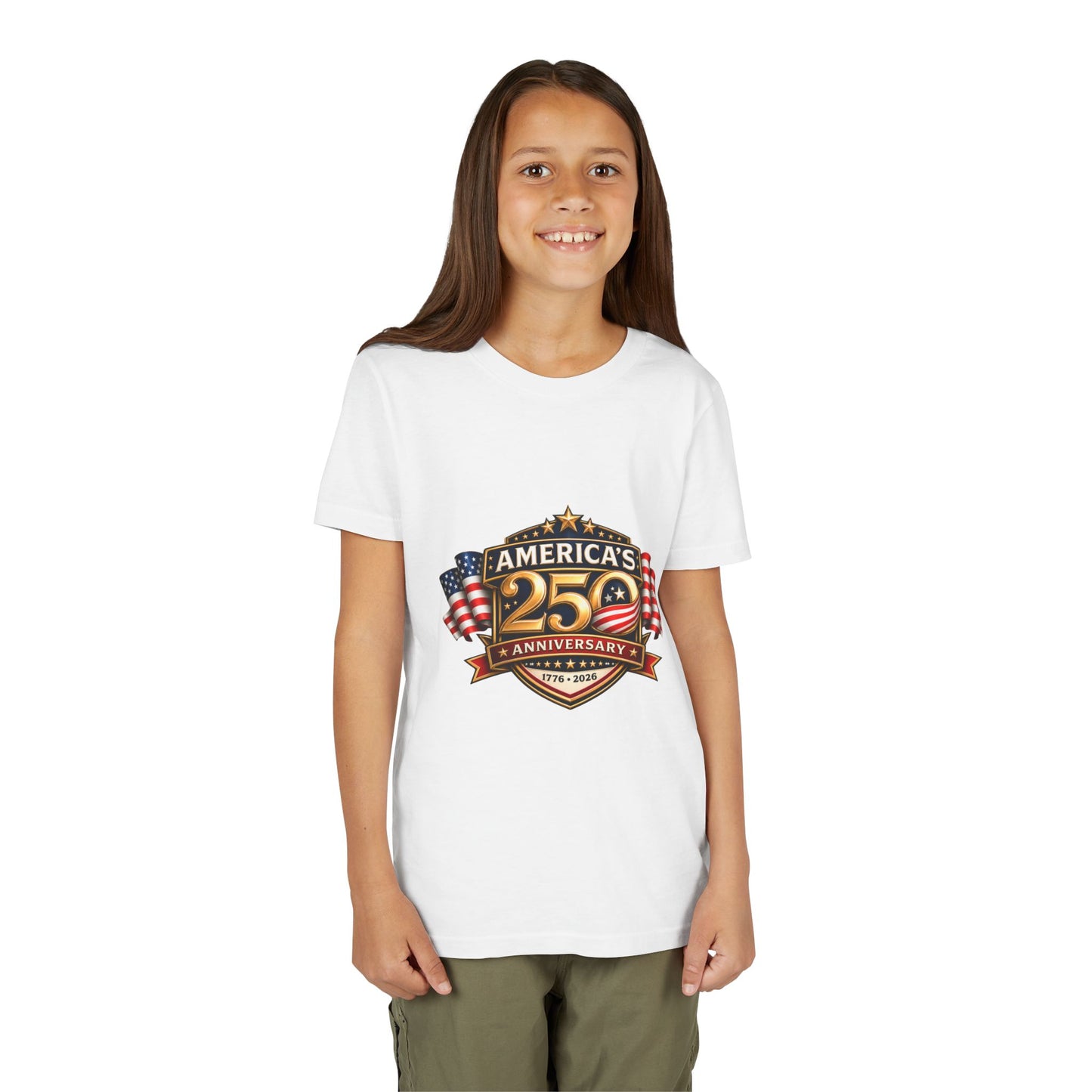 America's 250th Anniversary Youth Tee - Patriotic 1776–2026 Celebration Shirt
