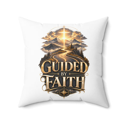 Guided by Faith Decorative Pillow — Christian Inspirational Throw Pillow