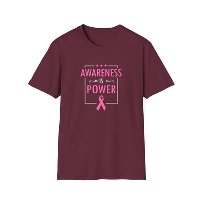 Awareness Is Power Breast Cancer Awareness T-Shirt