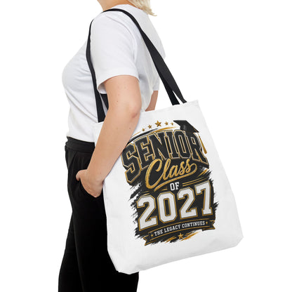 Senior Class of 2027 Tote Bag – Graduation Gift Tote with Cap Graphic
