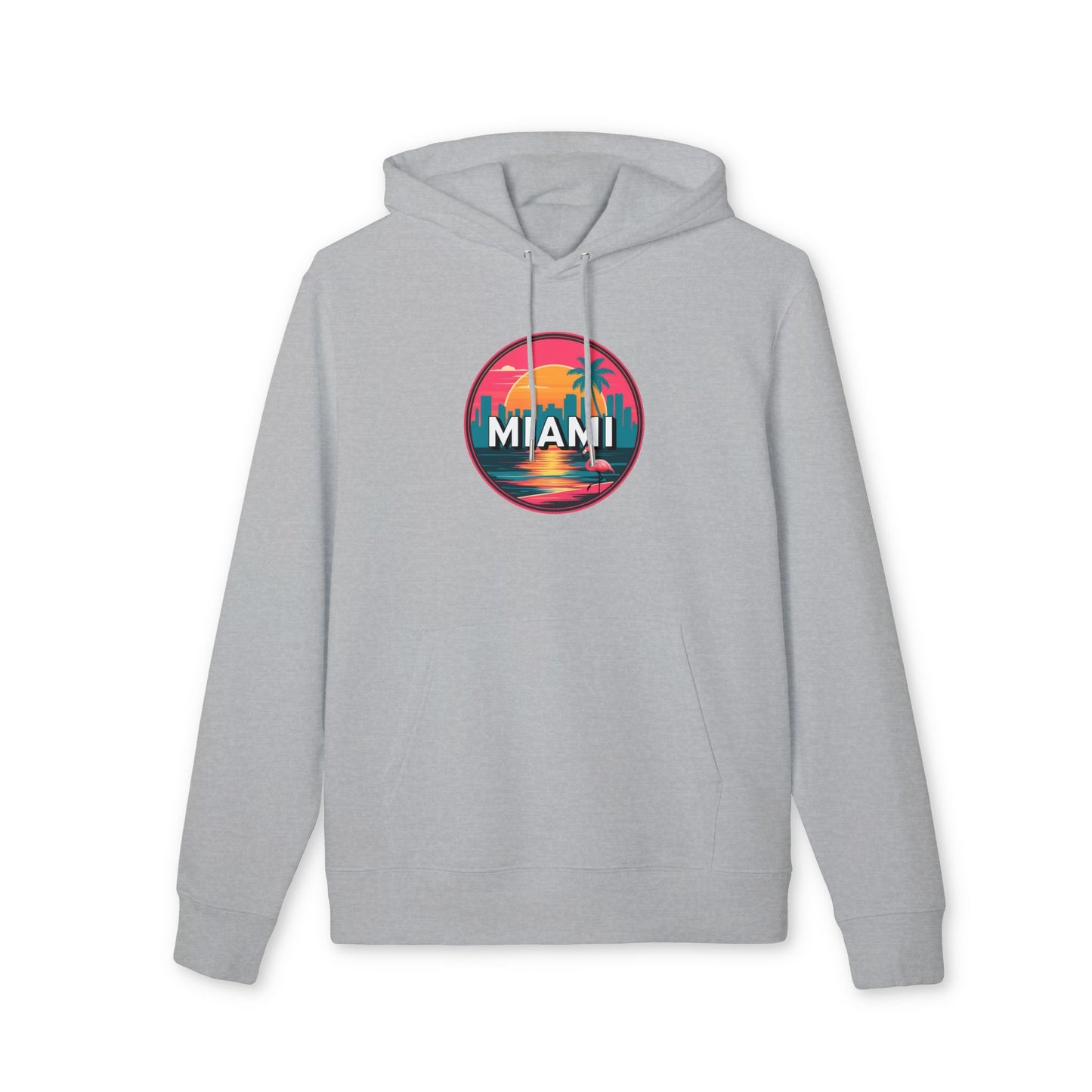 Miami Sunset Hoodie — Retro Palm Beach Graphic