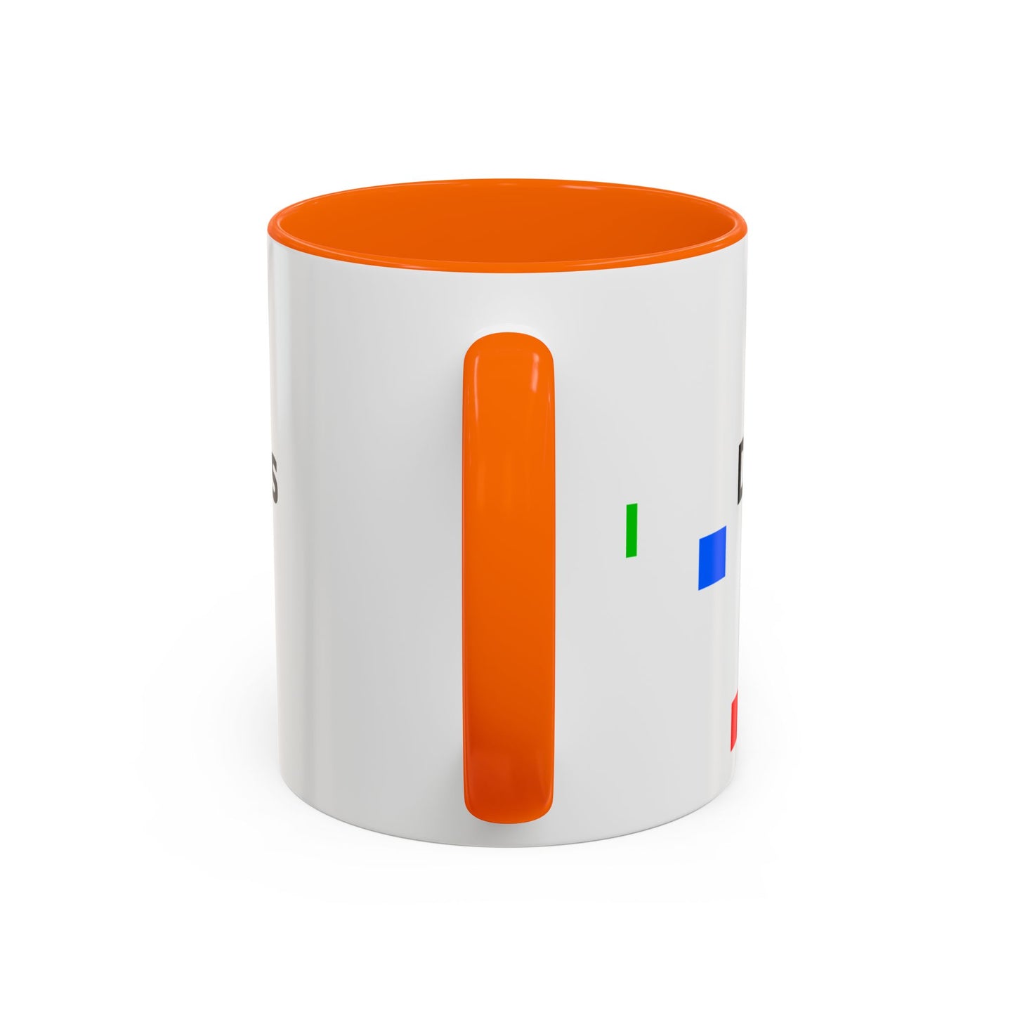 Accent Coffee Mug — 'Different Not Less' Pride-Inclusive Color Block Design (11/15oz)