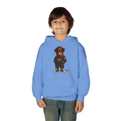 Youth Bear Hoodie — 'Follow Your History' Streetwear Kids Sweatshirt