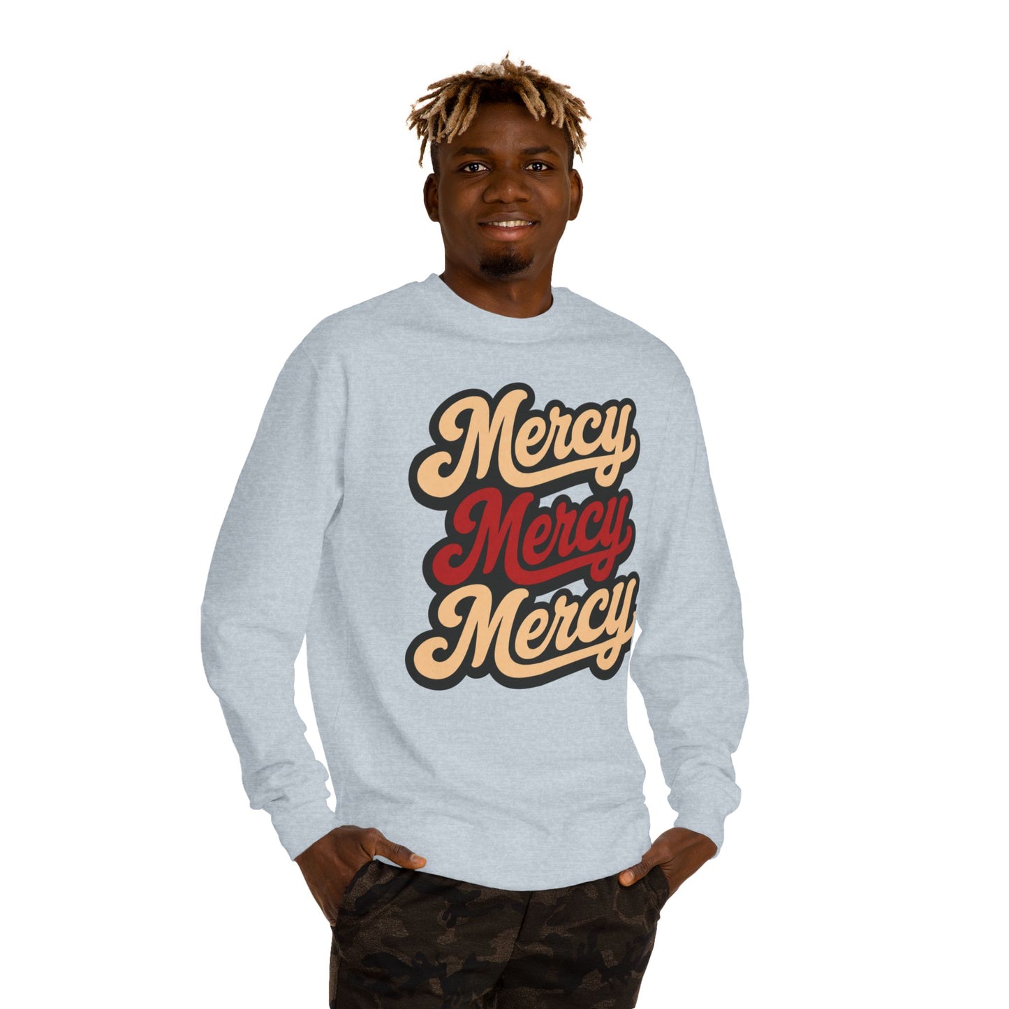Mercy Mercy Mercy Retro Script Sweatshirt