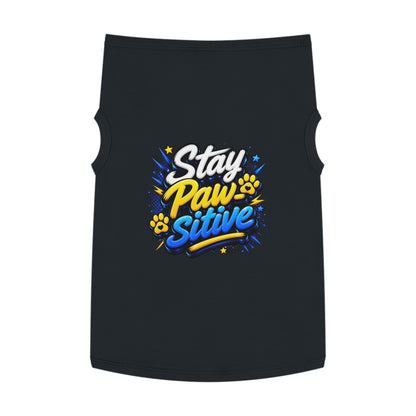 Stay Paw-sitive Pet Tank Top — Positive Paw Print Dog Shirt