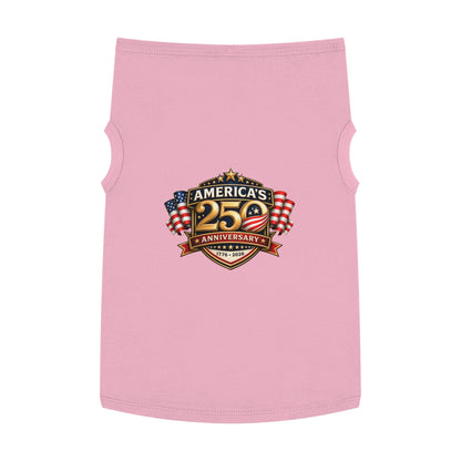 Pet Tank Top — "America's 250th Anniversary" Patriotic Dog Shirt (1776–2026)