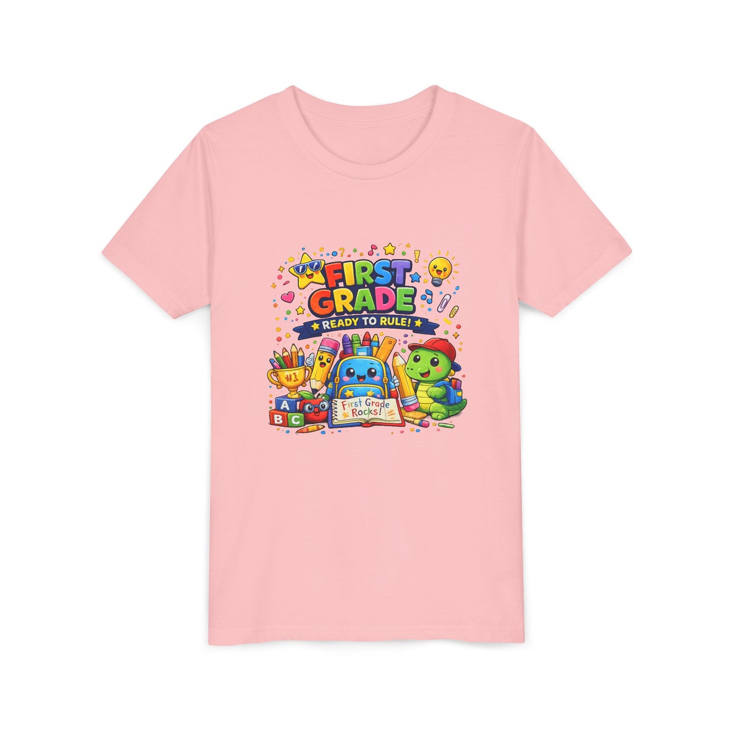 First Grade Youth T‑Shirt – "First Grade Ready to Rule" Cute Back-to-School Tee