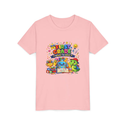 First Grade Youth T‑Shirt – "First Grade Ready to Rule" Cute Back-to-School Tee
