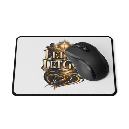 Let Go Let God Gaming Mouse Pad — Christian Inspirational Non-Slip Mousepad
