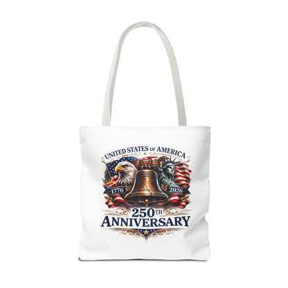 Anniversary Tote Bag — "United States of America 250th Anniversary" Liberty Bell Design