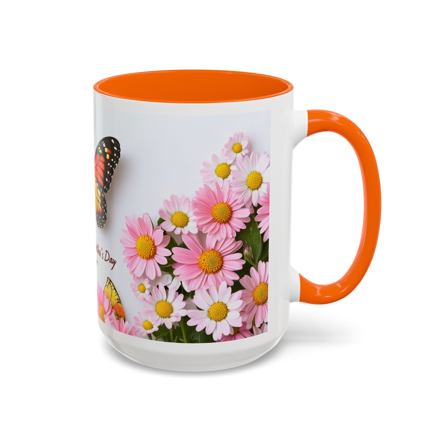 Mother's Day Butterfly Coffee Mug — "Happy Mother's Day" Floral 11/15oz Accent Mug