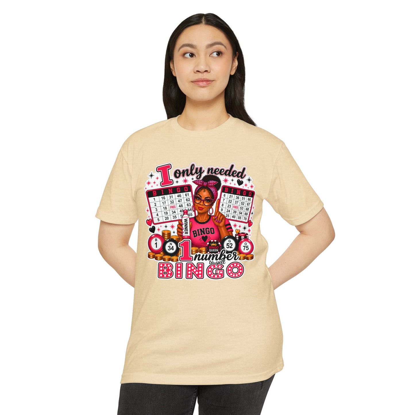 Bingo Lover T‑Shirt – "I Only Needed One Number" Vintage Bingo Graphic Tee
