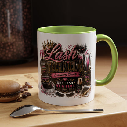 Lash Technician Coffee Mug — "Lash Technician: One Lash at a Time" Accent Mug