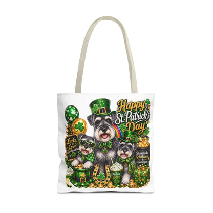 St. Patrick's Day Schnauzer Tote Bag – Happy St. Patrick’s Day Dogs Design