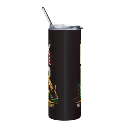Chess Tumbler — "Black King" Stainless Steel 20oz Travel Cup