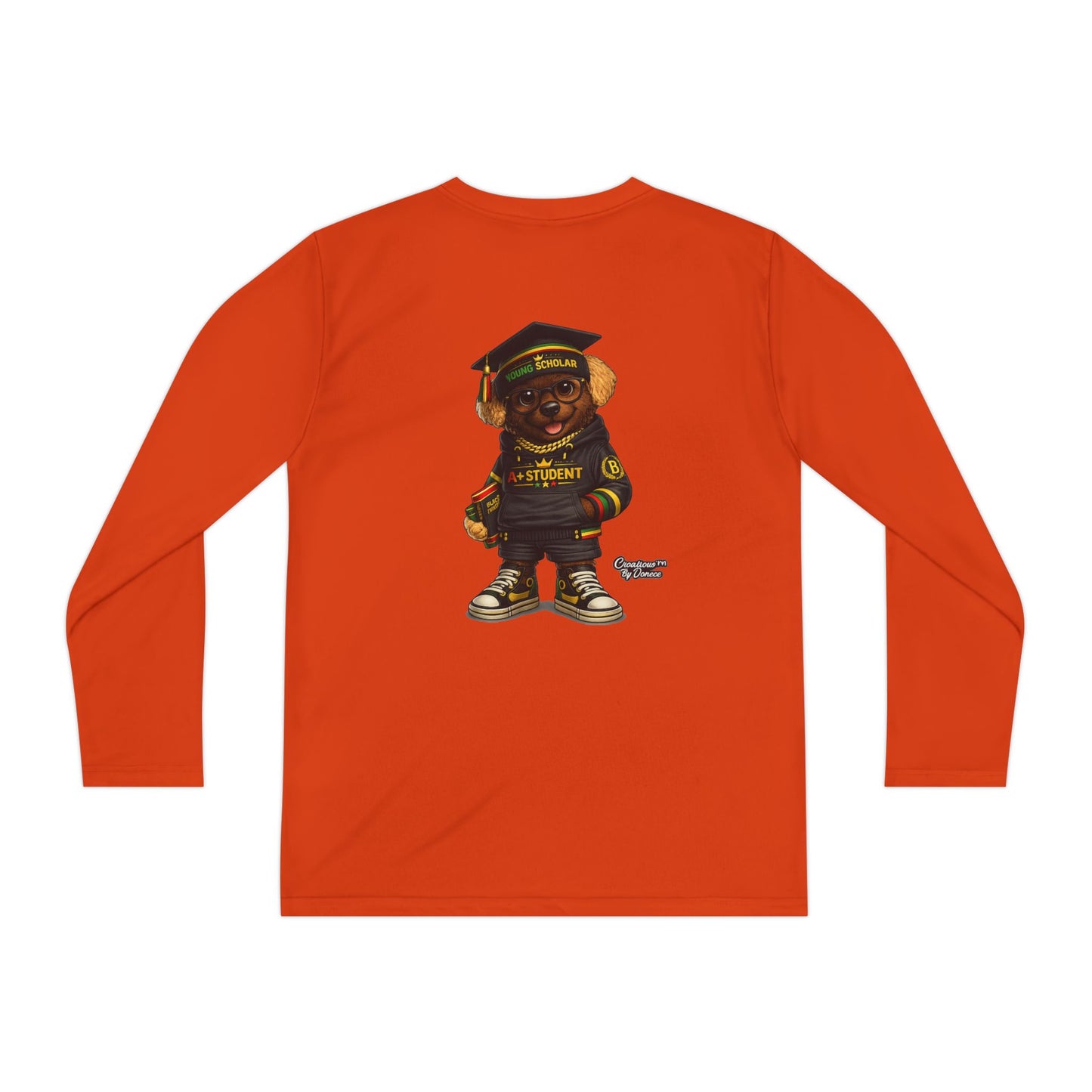 Youth Long Sleeve Tee — Graduation Bear Design