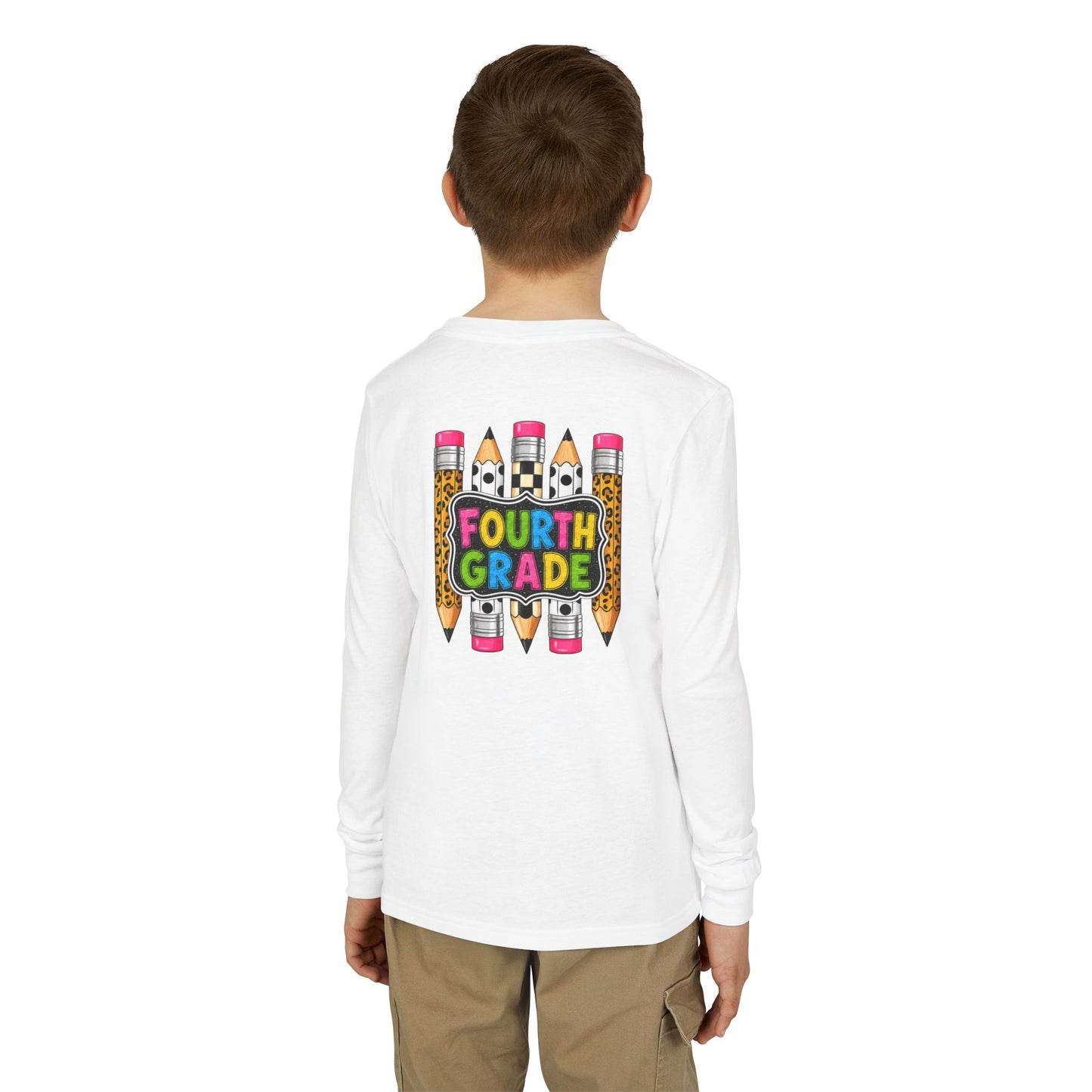 Fourth Grade Pencils Youth Long Sleeve Tee