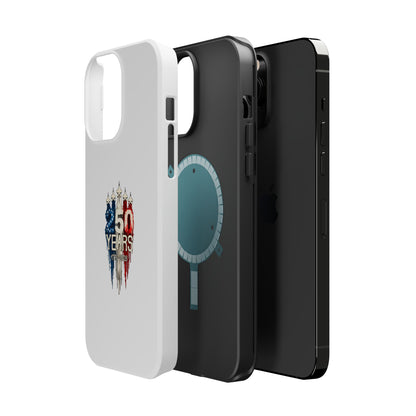 50 Years Patriotic iPhone Case — American Flag Anniversary Magnetic Impact-Resistant Case
