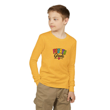 Fourth Grade Long Sleeve Tee — Colorful Kids School Shirt