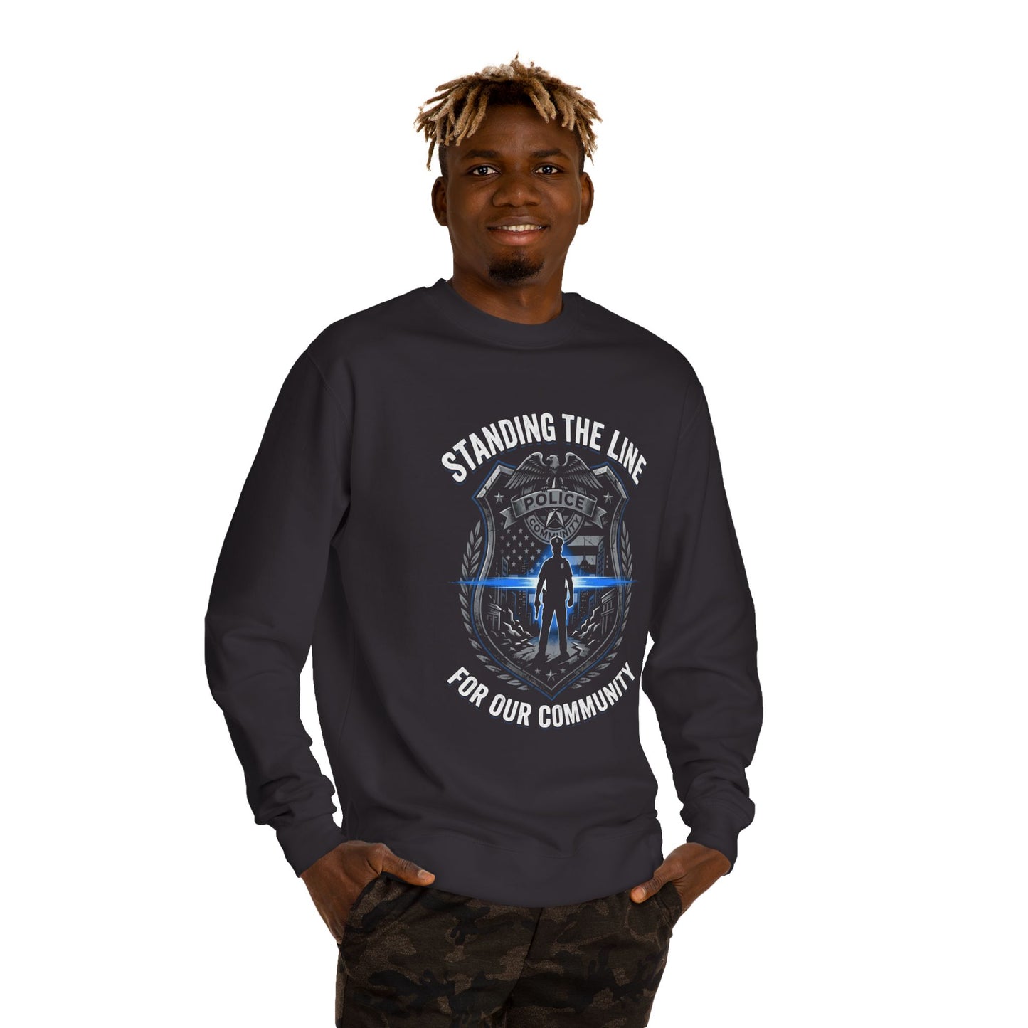 Police Support Sweatshirt - "Standing The Line For Our Community"