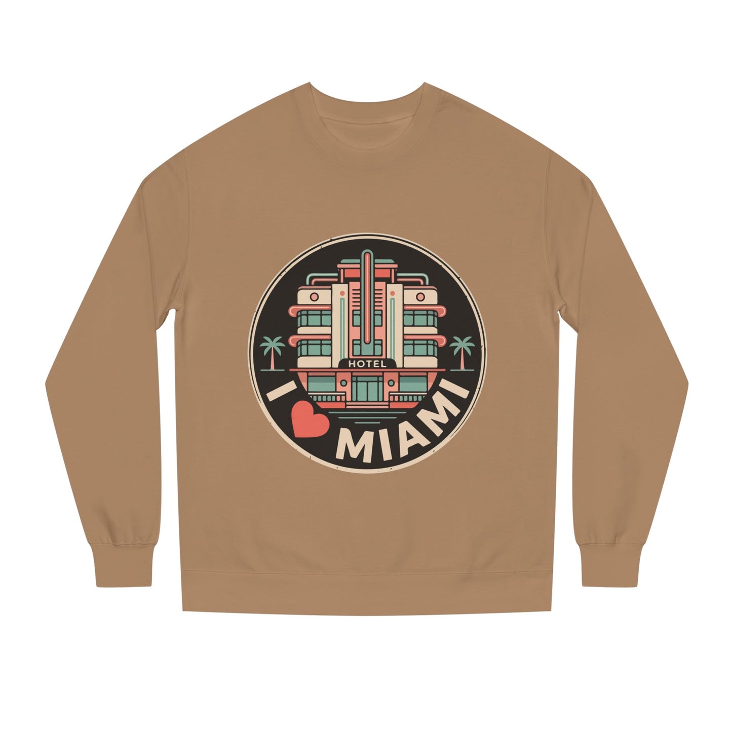 Miami Art Deco Sweatshirt — I Love Miami Vintage Hotel Crewneck