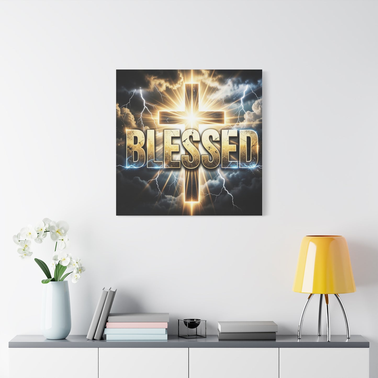 Blessed Cross Matte Canvas Wall Art