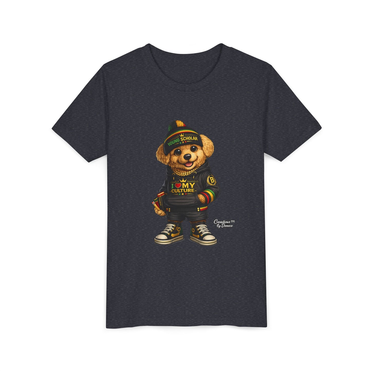 Youth Bear Graphic Tee – "I Love My Culture" Urban Streetwear