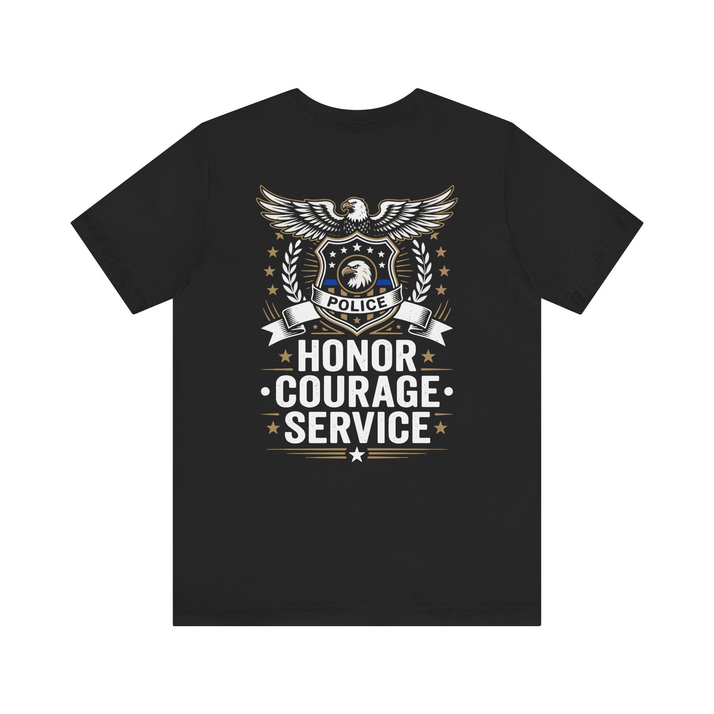 Police Honor Courage Service T-Shirt — Law Enforcement Tribute Tee