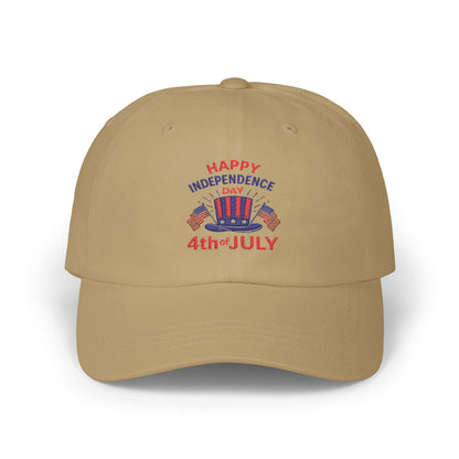 4th of July Dad Cap — "Happy Independence Day" Patriotic Baseball Hat